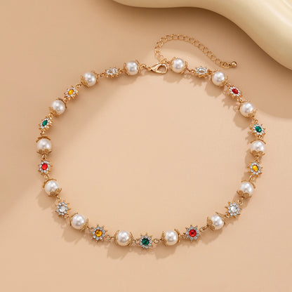 Elegant Pearl Choker Necklace