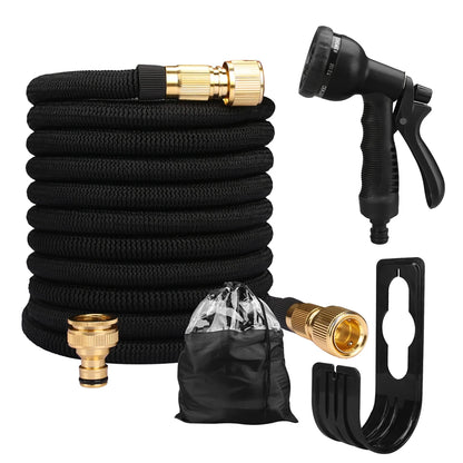 💦 Expandable High-Pressure Garden Hose with Double Metal Connector