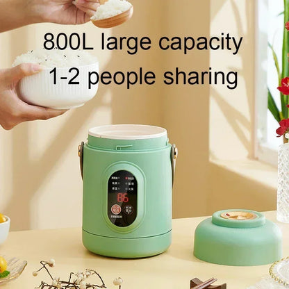 Portable mini electric rice cooker and lunchbox