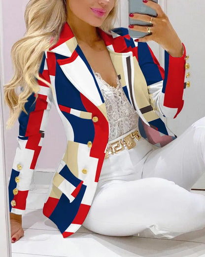 Elegant Two-Piece Blazer and Trouser Set for Women