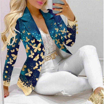 Elegant Two-Piece Blazer and Trouser Set for Women