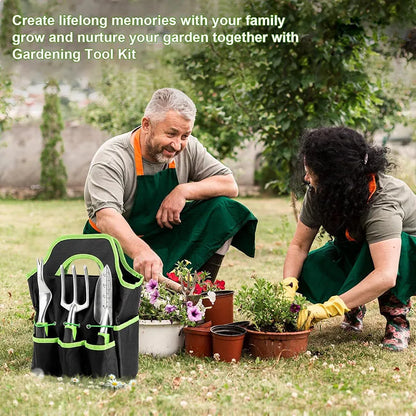 Gardening Tool Set – 8-Piece Heavy-Duty Stainless Steel Kit with Organiser Bag