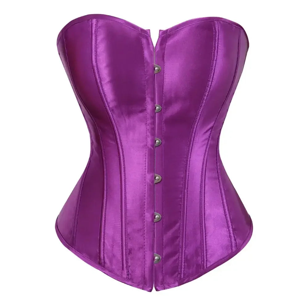 Women's Satin Lace-Up Corset Bustier