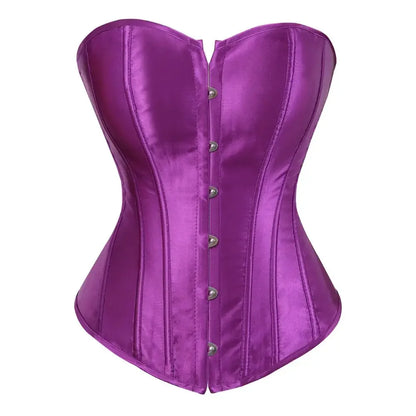 Women's Satin Lace-Up Corset Bustier