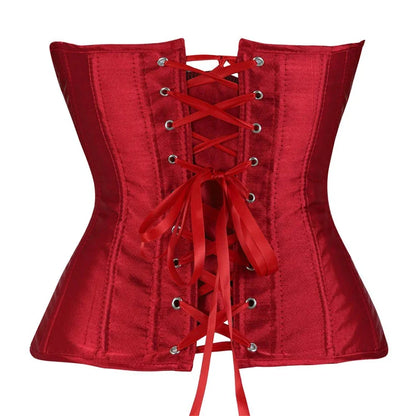 Women's Satin Lace-Up Corset Bustier
