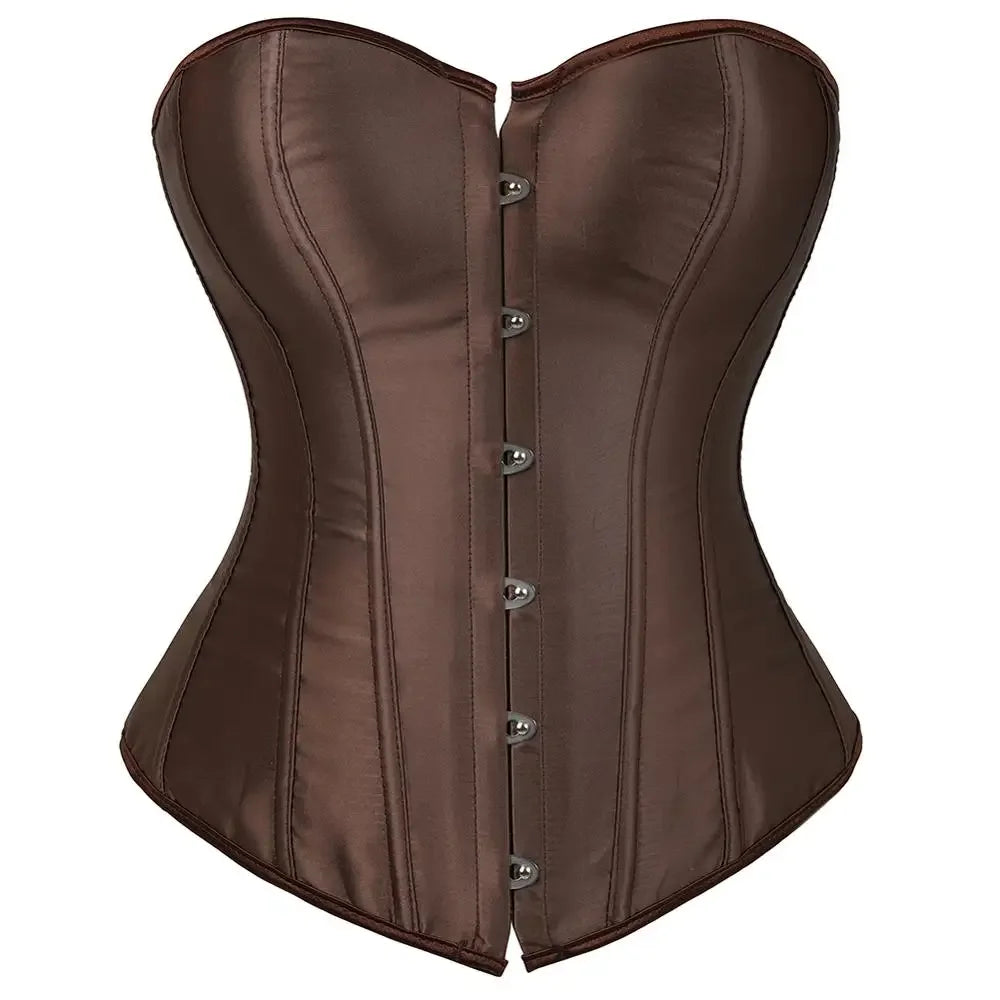 Women's Satin Lace-Up Corset Bustier