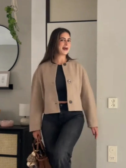 Women’s Wool-Inspired Short Coat