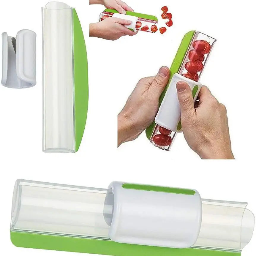 Easy Salad Fruit Cutter Tool for Tomatoes and Grapes